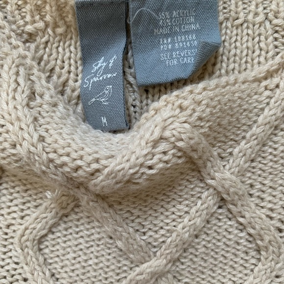 SKY & SPARROW | Cream Cropped Knit Tank Top - Picture 5 of 5